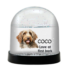 Spinone Italiano Dog Watercolor Bust Personalized Snow Globe