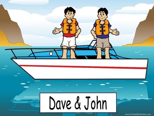 Boating Friends, 2 Males  - Name That Toon image 0