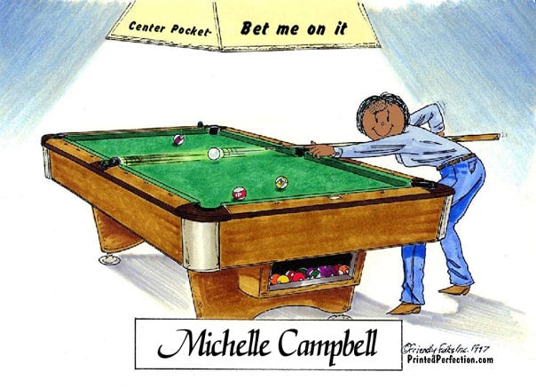 Pool Player - Billiards, Female - Friendly Folks image 1