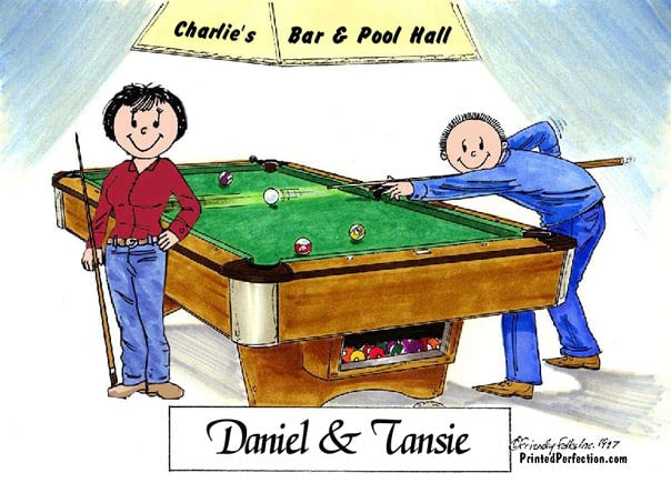 Pool Player - Billiards, Couple - Friendly Folks image 0