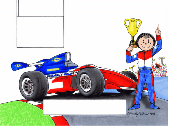 Race Car Driver - Indy, Female - Friendly Folks image 0