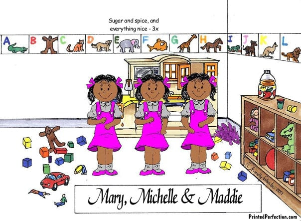 Triplet Girls, Sisters, Friends - Friendly Folks image 1