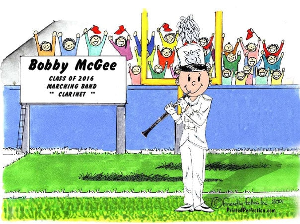 Clarinet - Marching Band - White Uniform, Male - Friendly Folks image 0