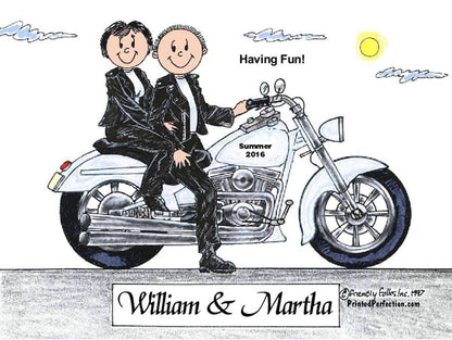 Motorcycle Lover - White Bike, Couple - Friendly Folks image 0