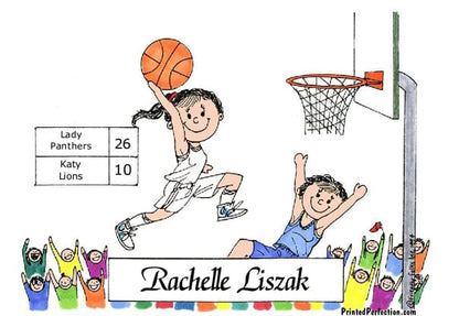 Basketball Player - White Uniform, Female - Friendly Folks image 0