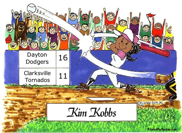 Softball Player, Female - Friendly Folks image 1