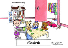Tea Party, Little Girl - Friendly Folks image 0