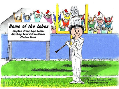 Clarinet - Marching Band - White Uniform, Female - Friendly Folks image 0