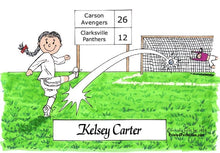 Soccer Player - White Uniform, Female - Friendly Folks image 0