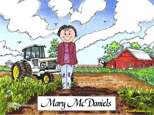 Farmer - White Tractor, Female - Friendly Folks image 0