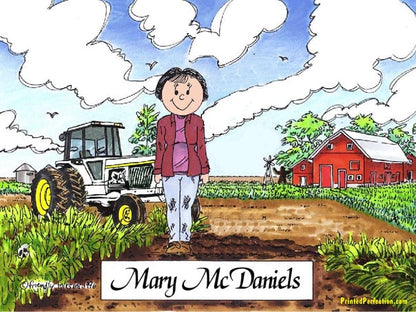 Farmer - White Tractor, Female - Friendly Folks image 0