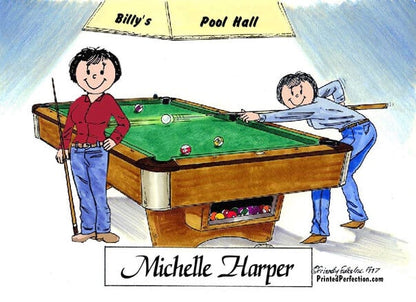 Pool Player - Billiards, Two Females - Friendly Folks image 0