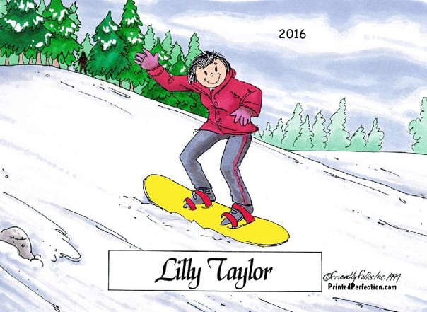 Snowboarder, Female - Friendly Folks image 0