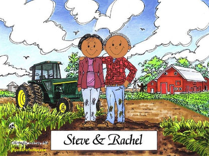 Farmer - Green Tractor, Couple - Friendly Folks image 1