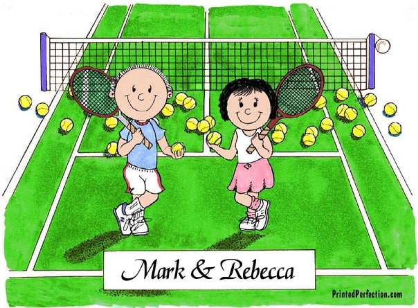 Tennis Player, Couple - Friendly Folks image 0