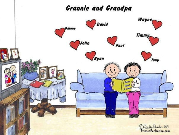 Grandpa & Grandma, 8 Hearts - Friendly Folks image 0