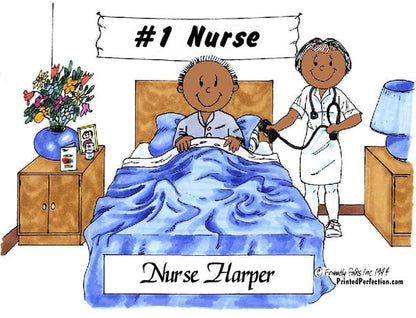 Nurse, Female with Adult Male Patient - Friendly Folks image 1